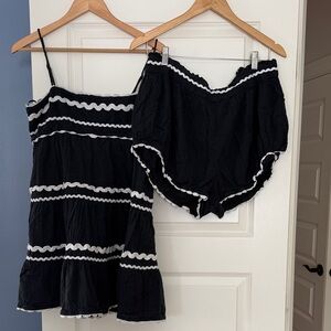 By Anthropologie Beach Swing Mini-dress and short set